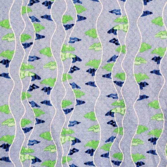 Talbots Shirt Women's Button Up Popover Long Sleeve Blue Size 2X Blue Geometric - Picture 4 of 8